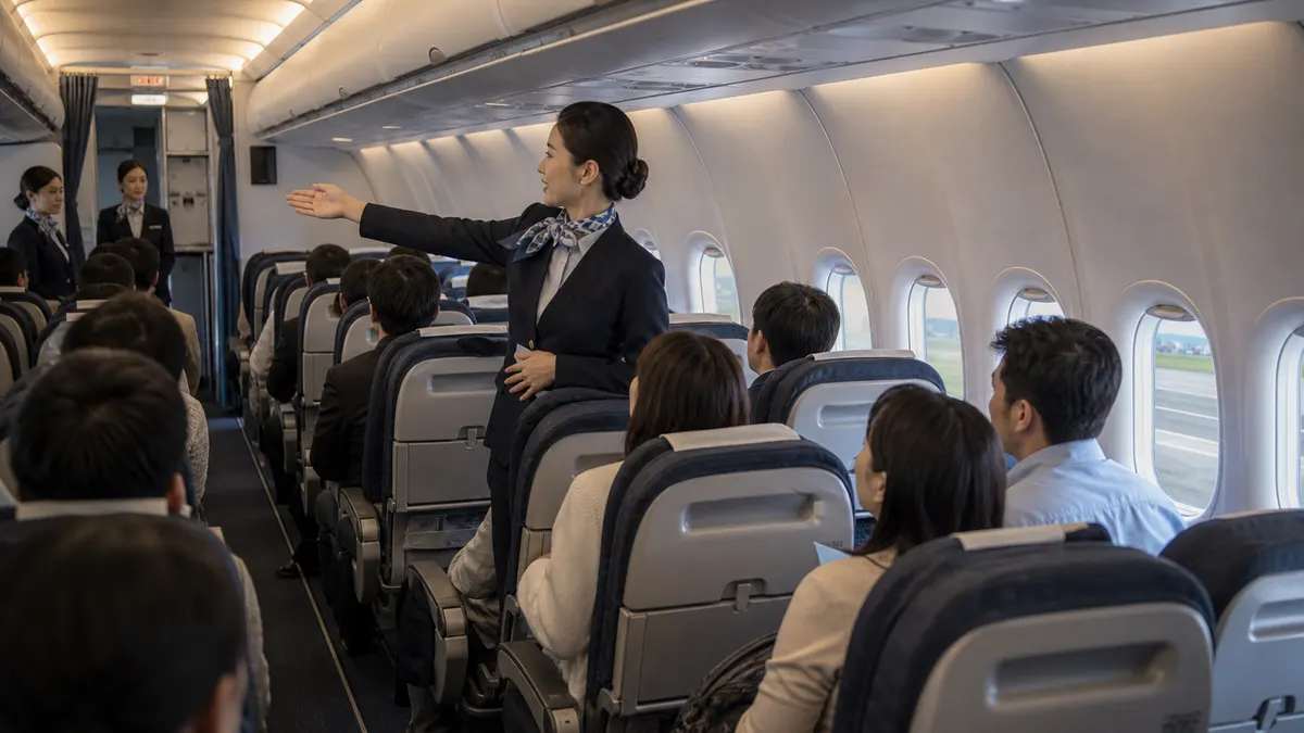飛行機の緊急着陸に遭遇した