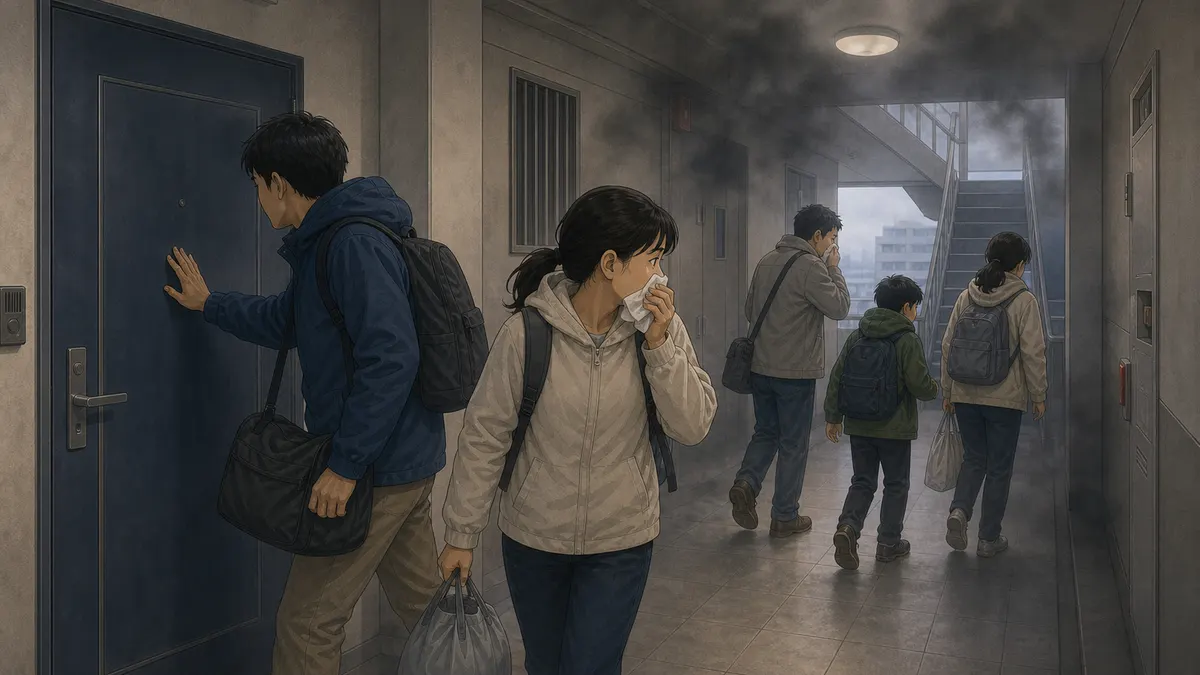 マンションの下階・隣室で火事が起こった