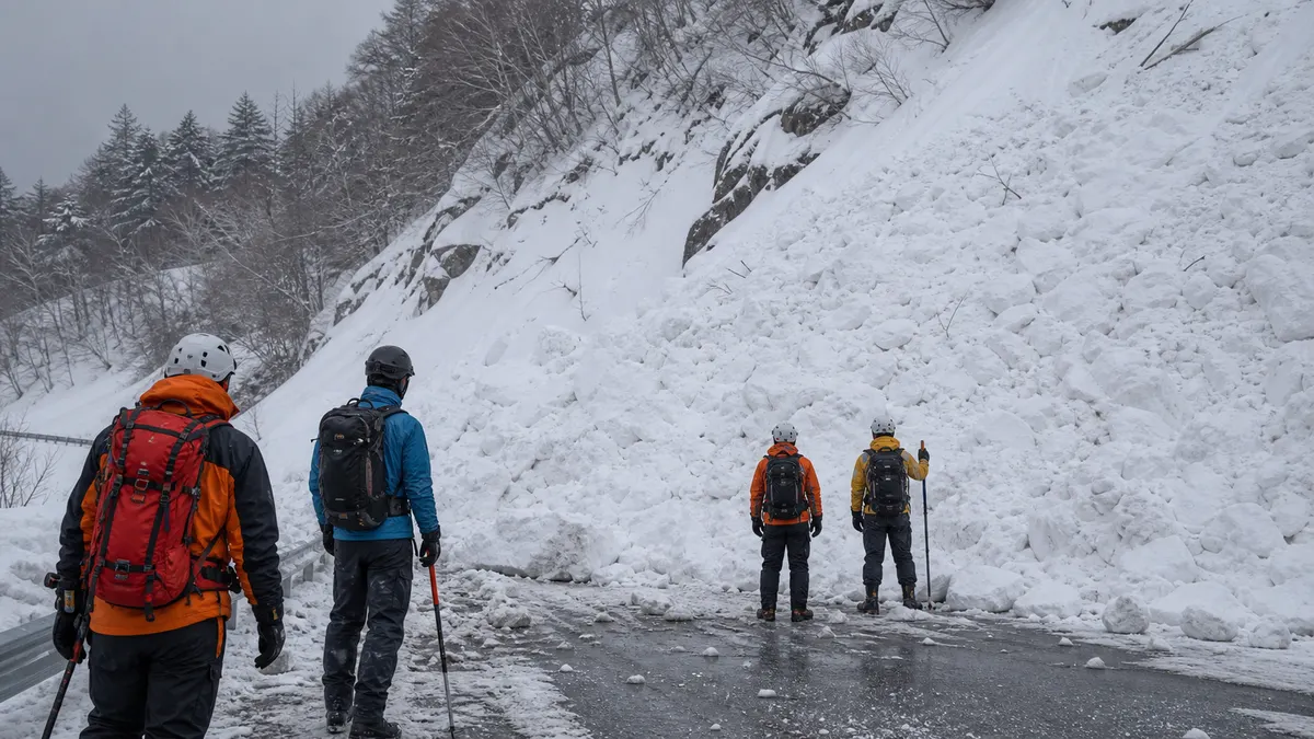 雪崩に遭遇した