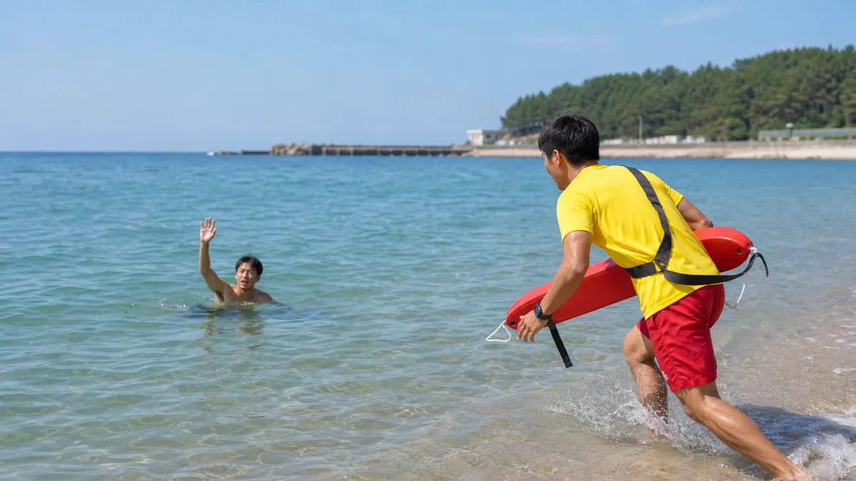 海水浴場で同行者とはぐれた