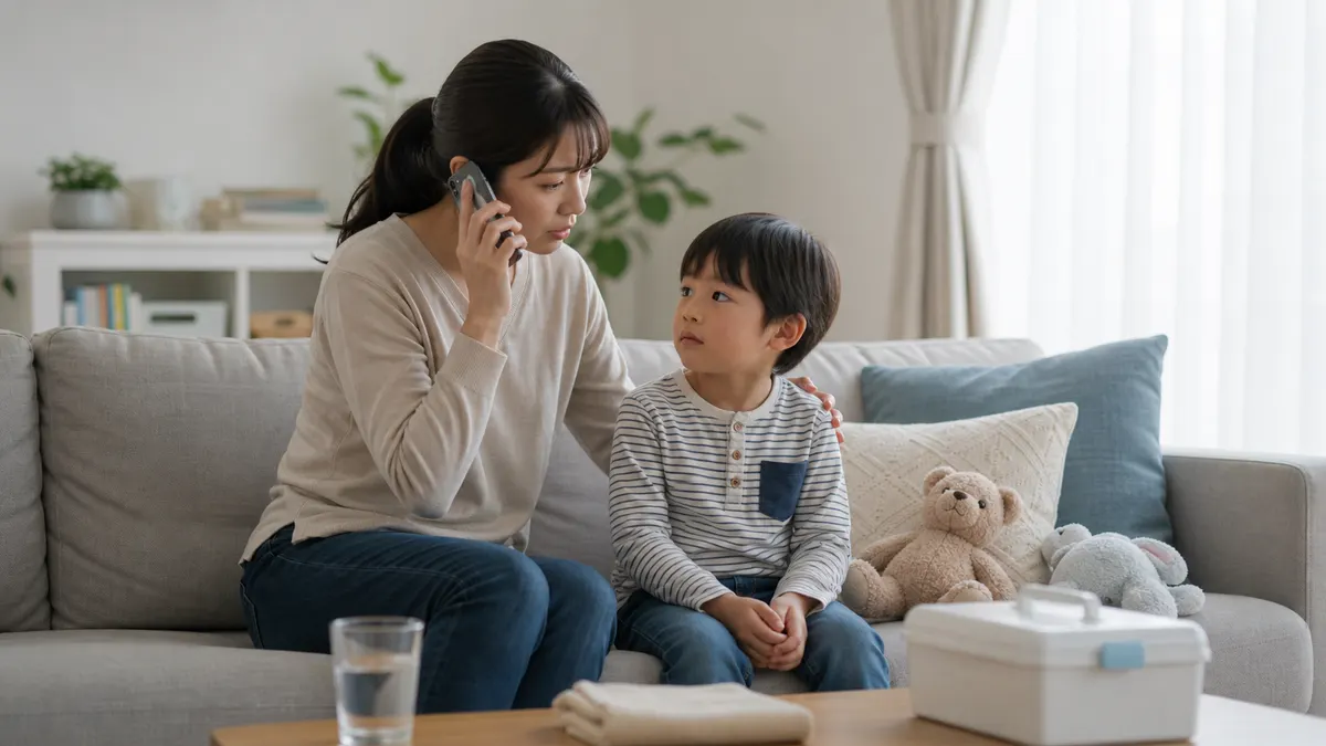 子どもが高所から落ちた