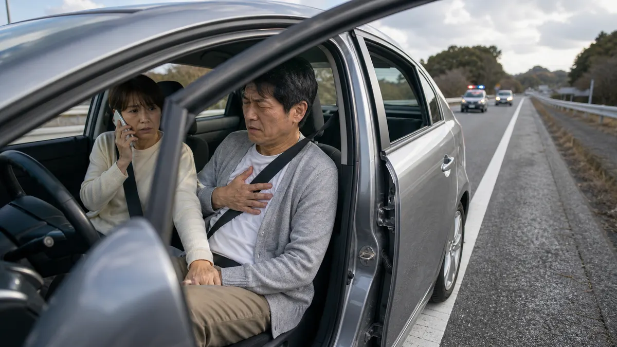 運転中に急病の症状が出た