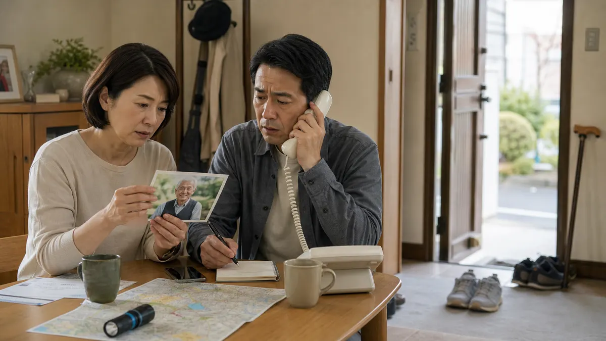 高齢の家族が行方不明になった