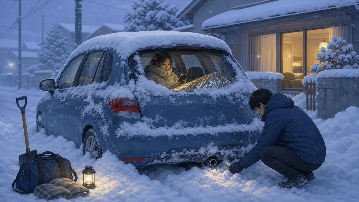 大雪で車や家に閉じ込められた