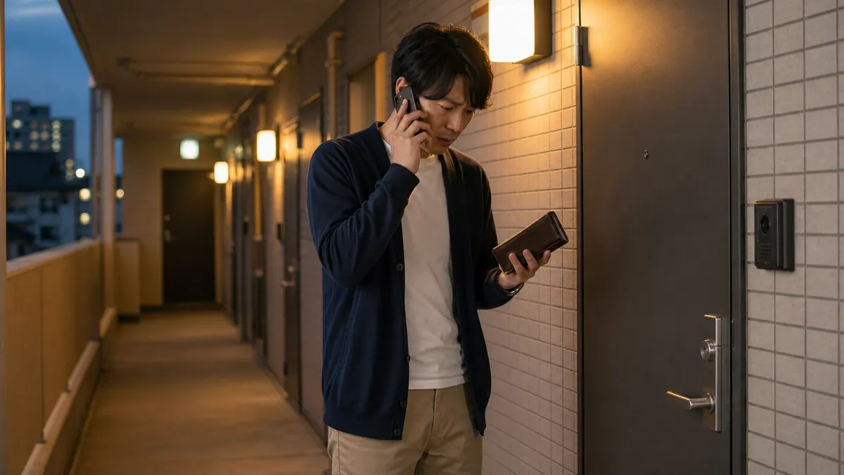 家の鍵をなくして入れない