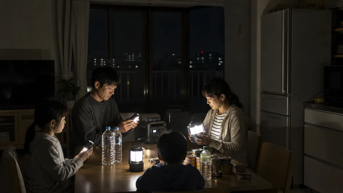停電が長時間続いた