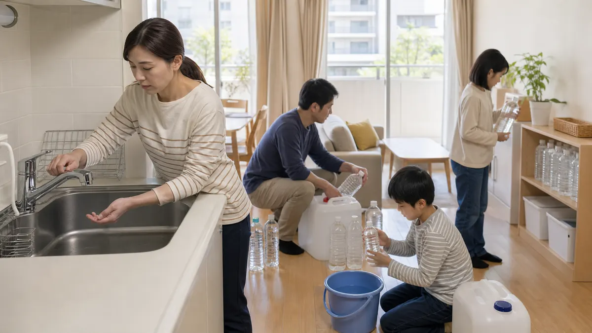 断水が長時間続いた