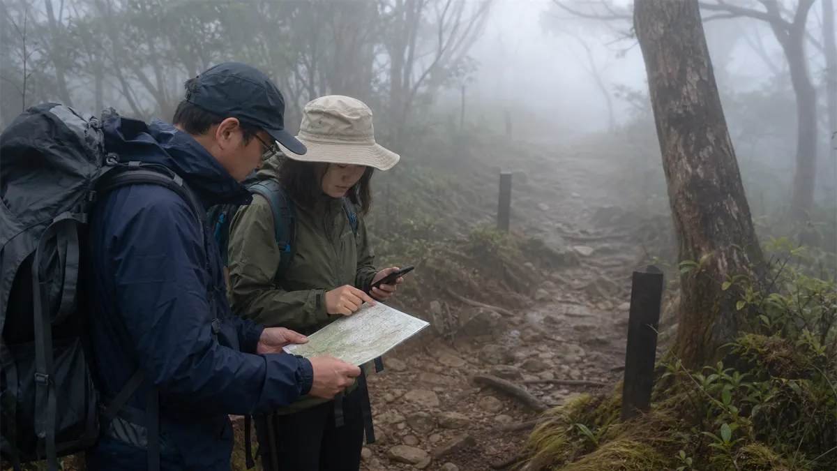 山の稜線で雷雨に遭った
