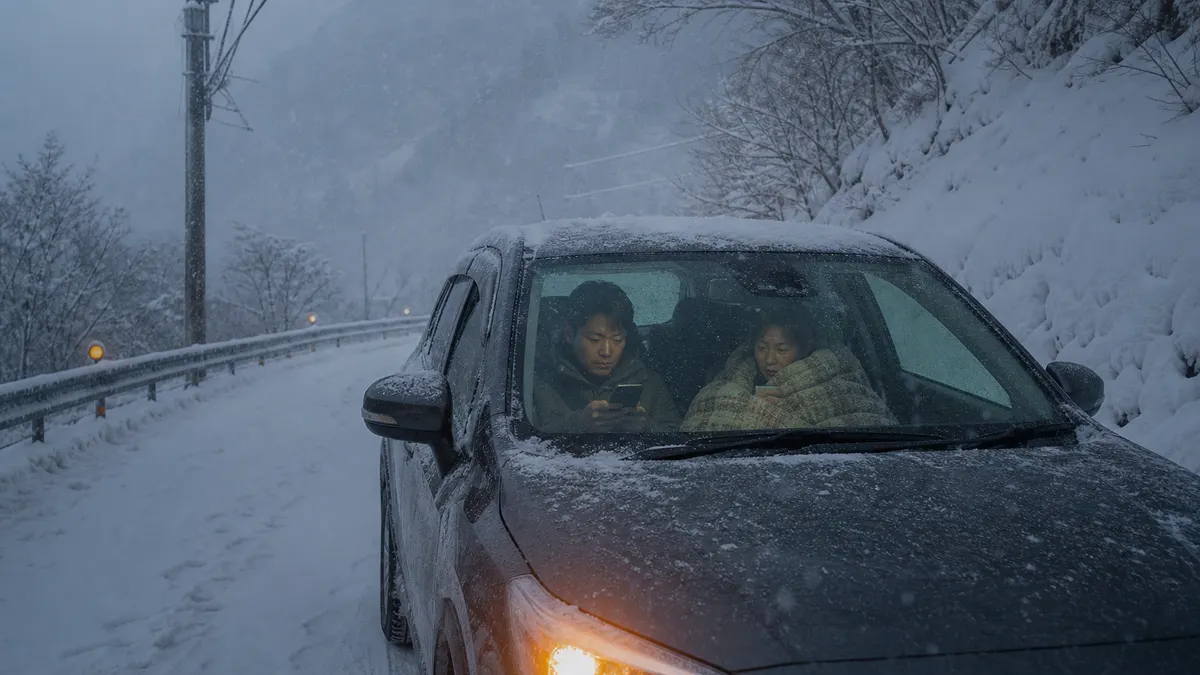 車が雪道・山道で立ち往生した
