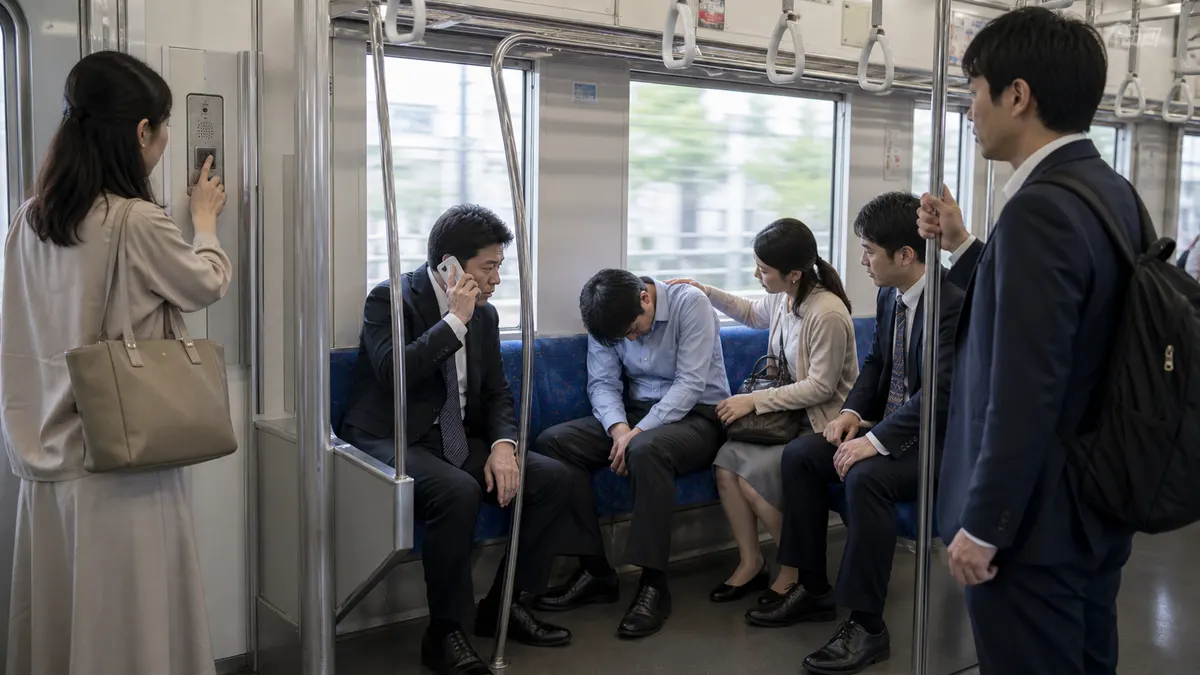 電車内で急病人が出た