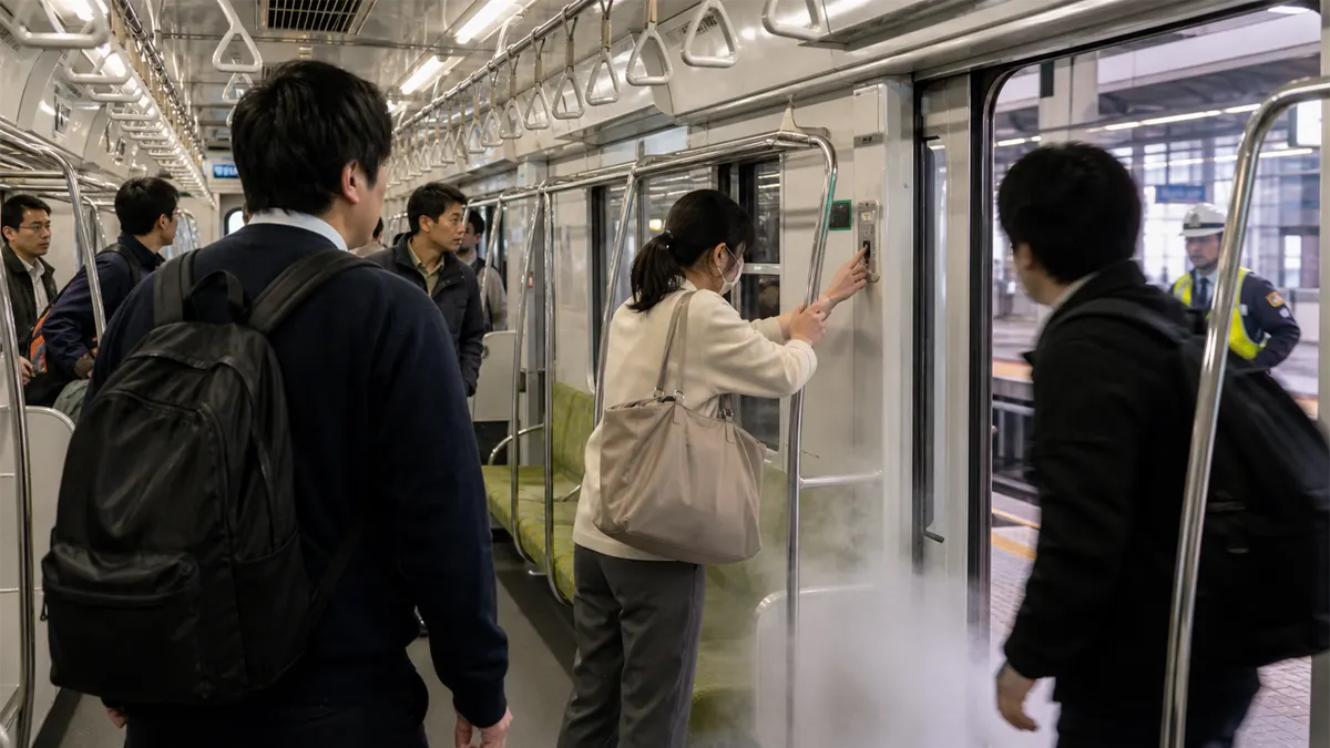 電車内で煙や異臭が出た