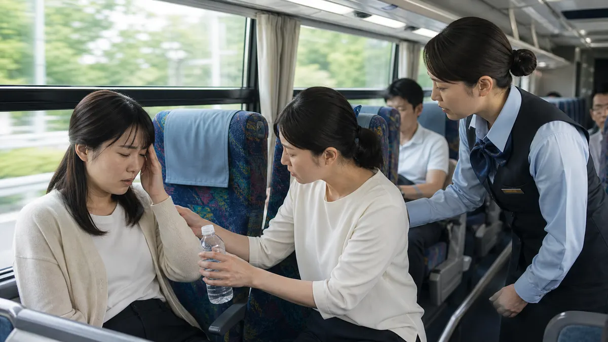 移動中に体調不良で動けなくなった