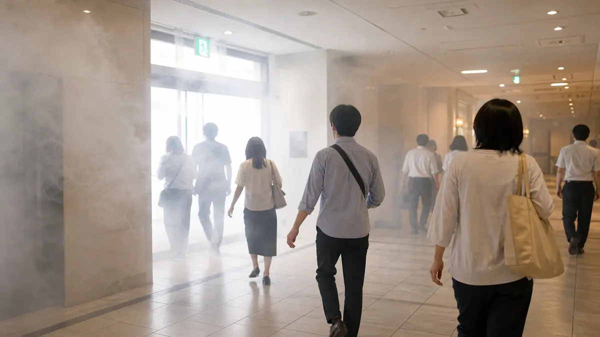 地下街・商業施設で煙が出た